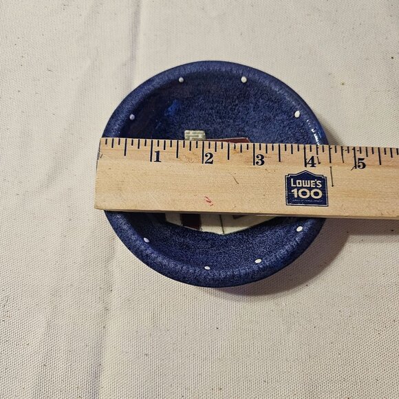 Earthen Vessel Signed Art Pottery 5" Round Bowl Signed 1994 1/2" Diameter - Picture 6 of 7